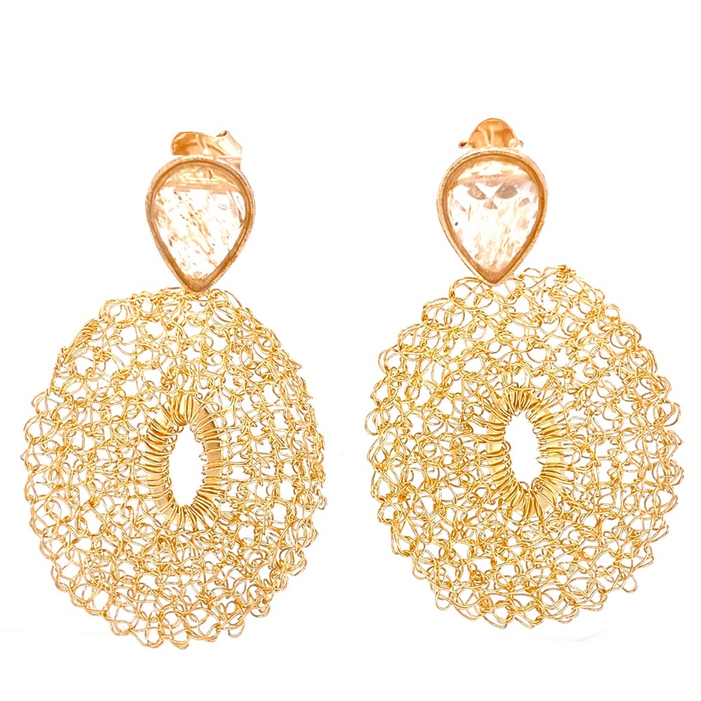 NEW 18k Gold Plated Drop Earrings